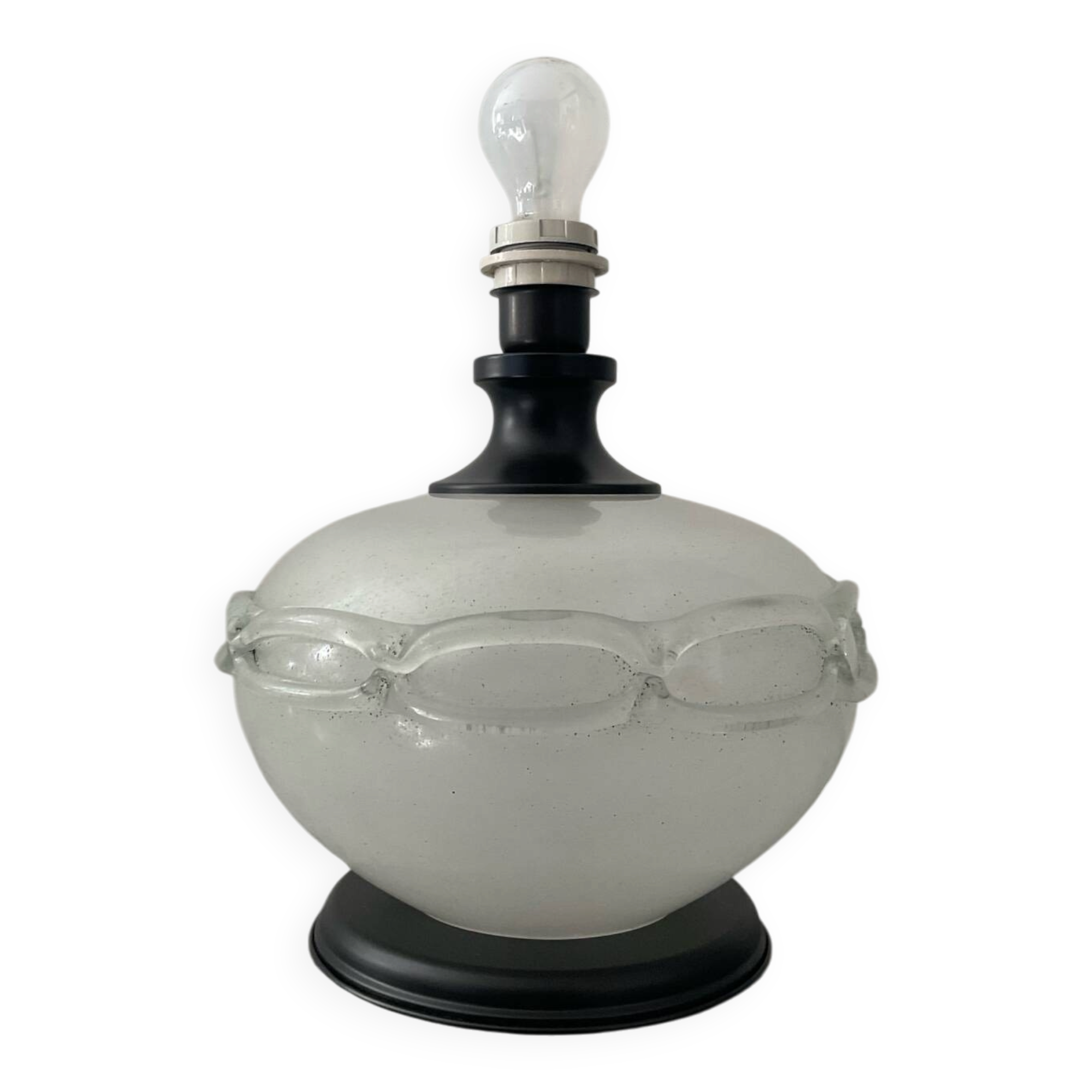 Lamp base in Scavo Murano glass paste