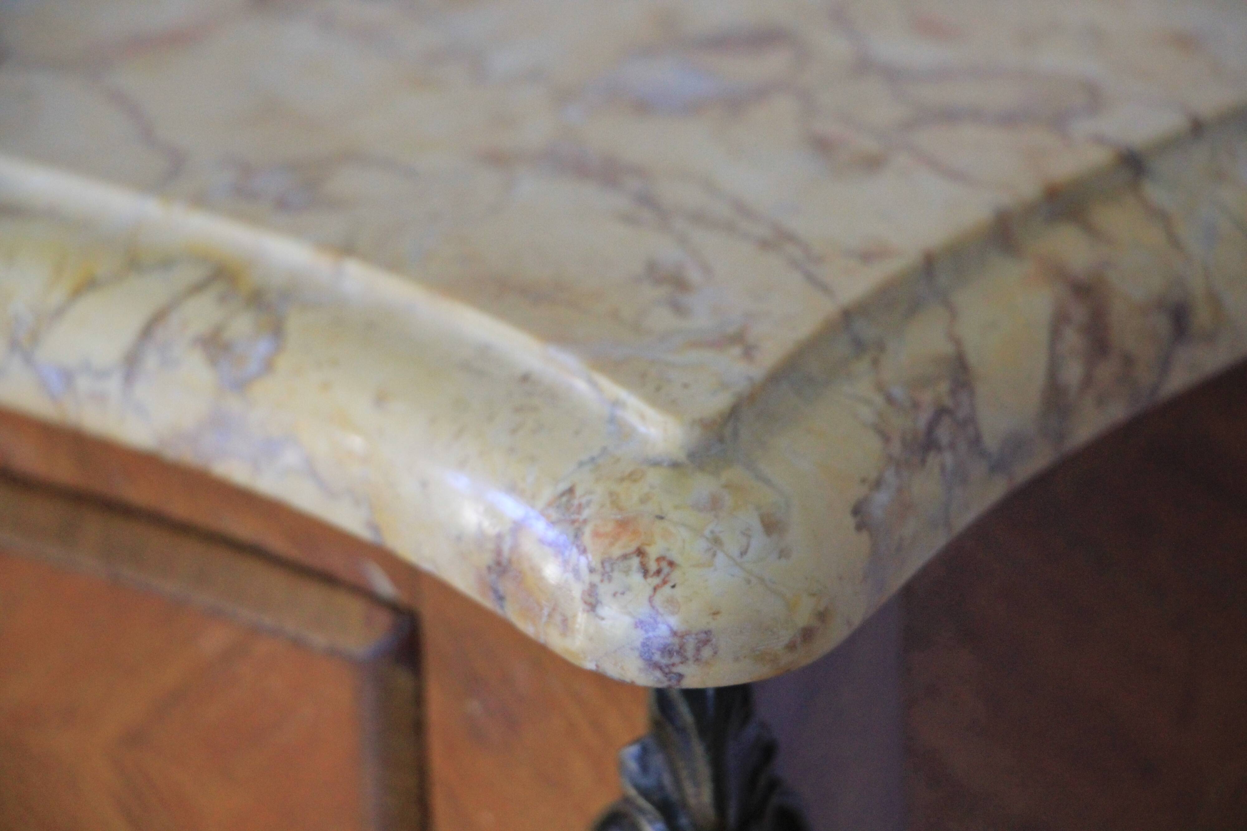 Louis XV style curved commode in rosewood