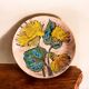 Mid-Century Ceramic Plate by Ruscha, Floral Décor, Germany, 1950s