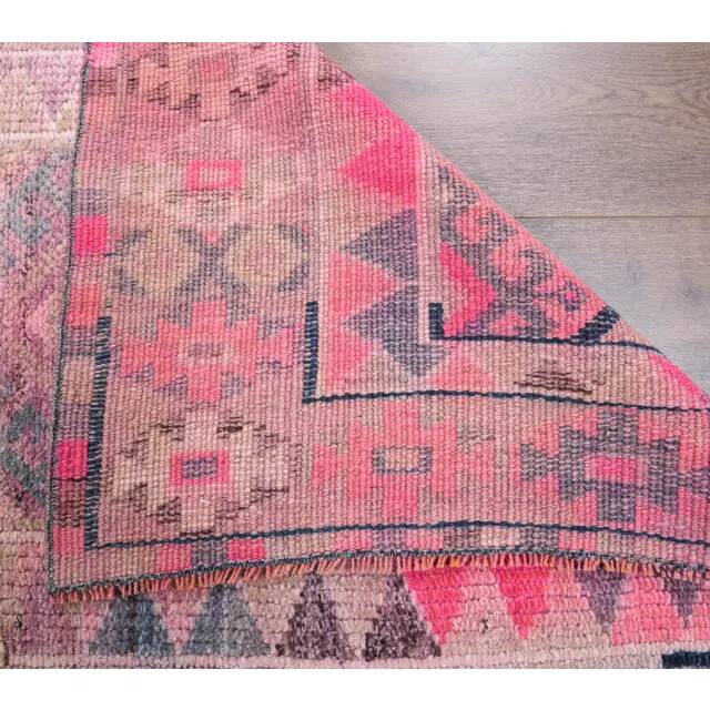 Vintage Turkish Oushak Handmade Runner 86x406 cm