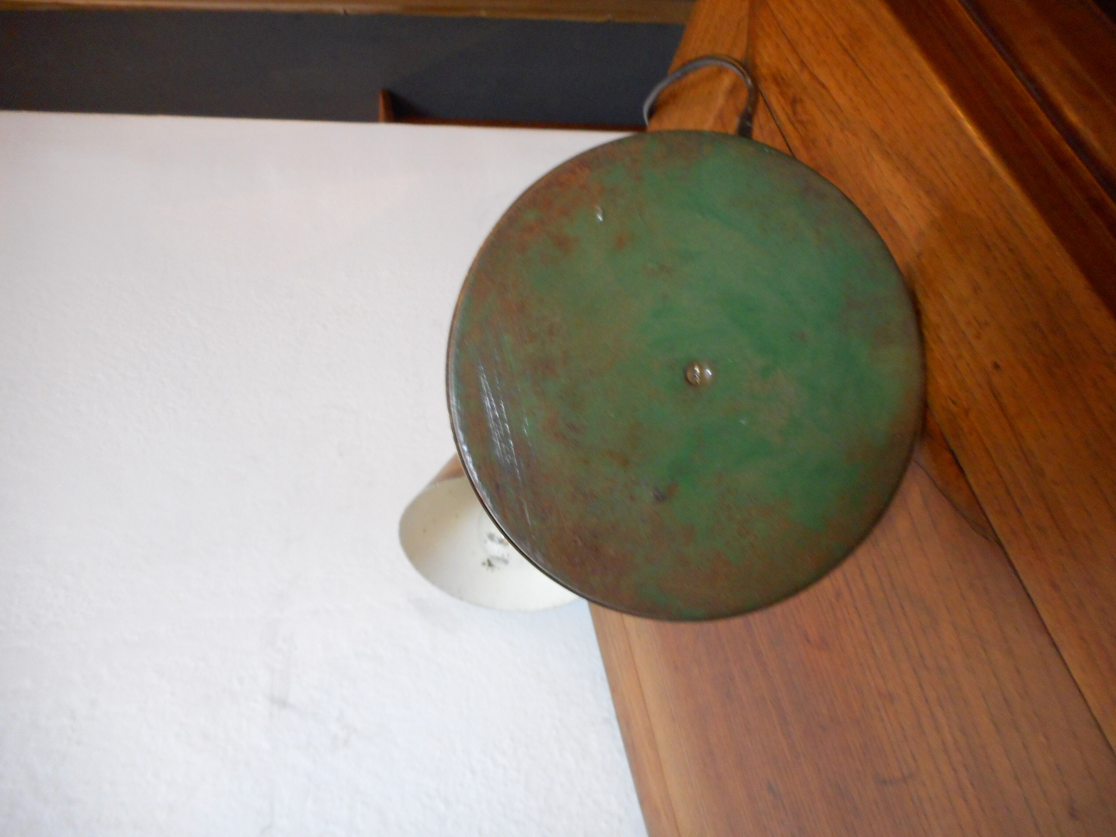 Hinged brass lamp