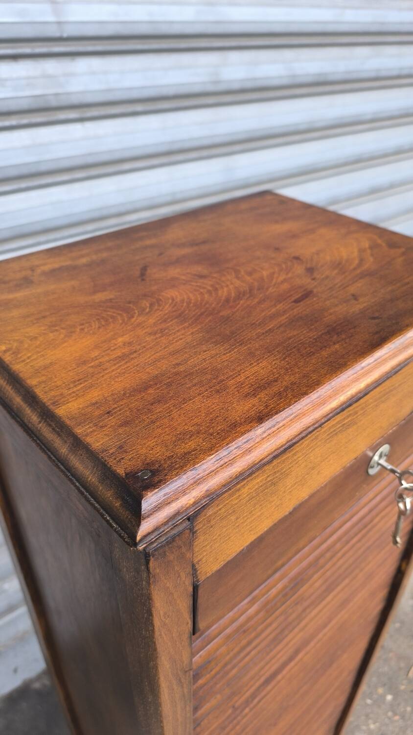 Solid oak filing cabinet 1950