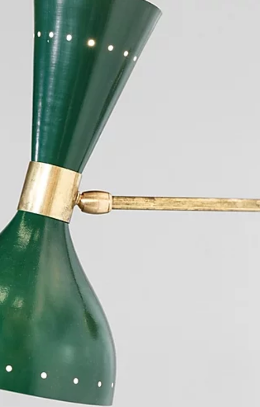 Pair of duck green diabolo appliques