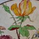 Plat Terre de fer Longchamp. Fin 19ème. Décor de fleurs
