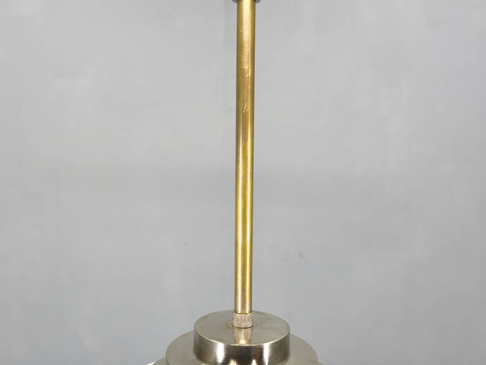 Art Deco Pendant Light with Opaline Glass Shade, Czechoslovakia 1930s