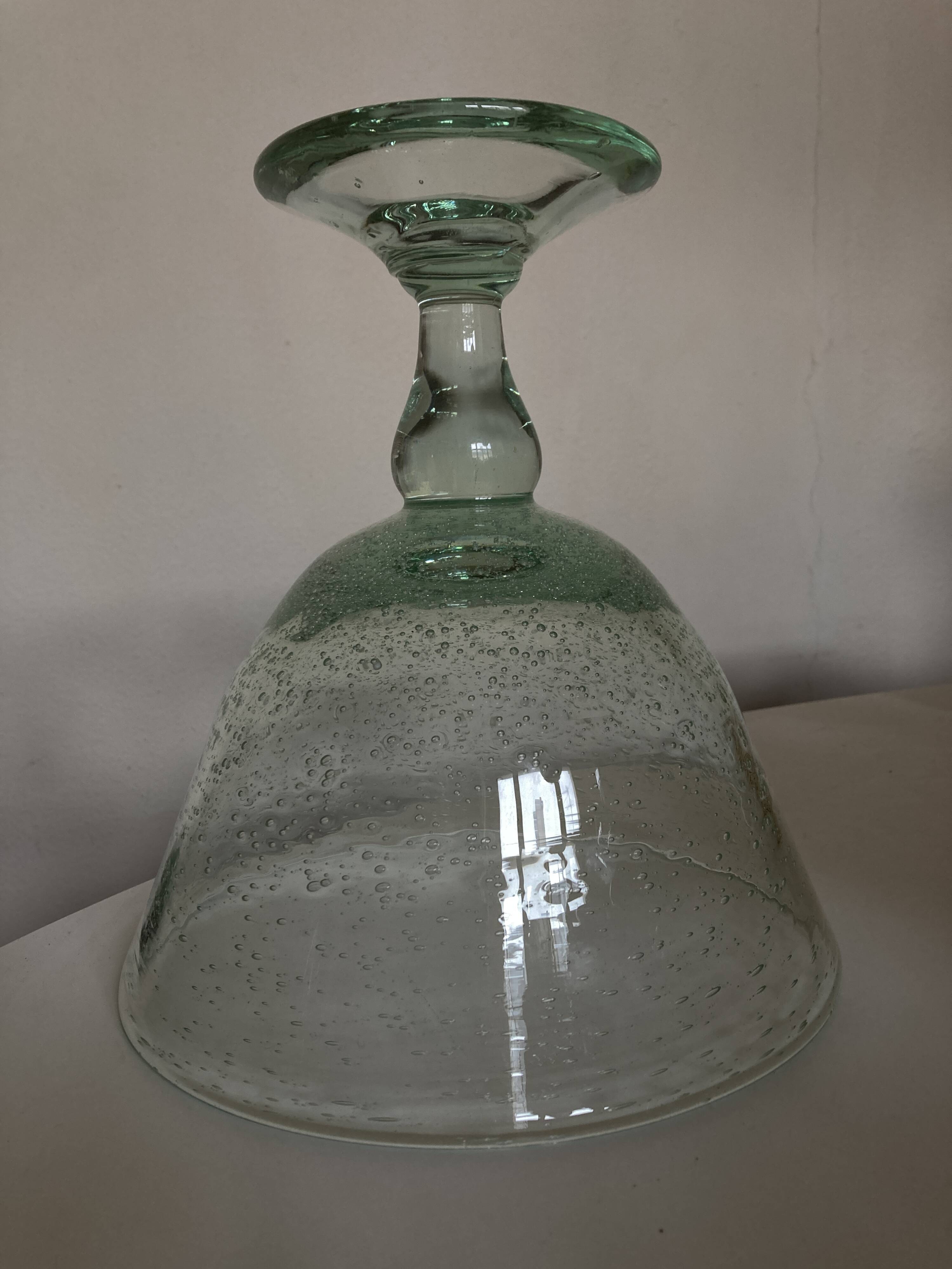 Biot centerpiece on a celadon XXL pedestal, 1960, signed