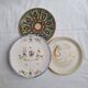 Henriot flat plates, hand-painted