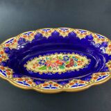 Oblong hollow dish in Longwy earthenware MP Chevallier Renaissance