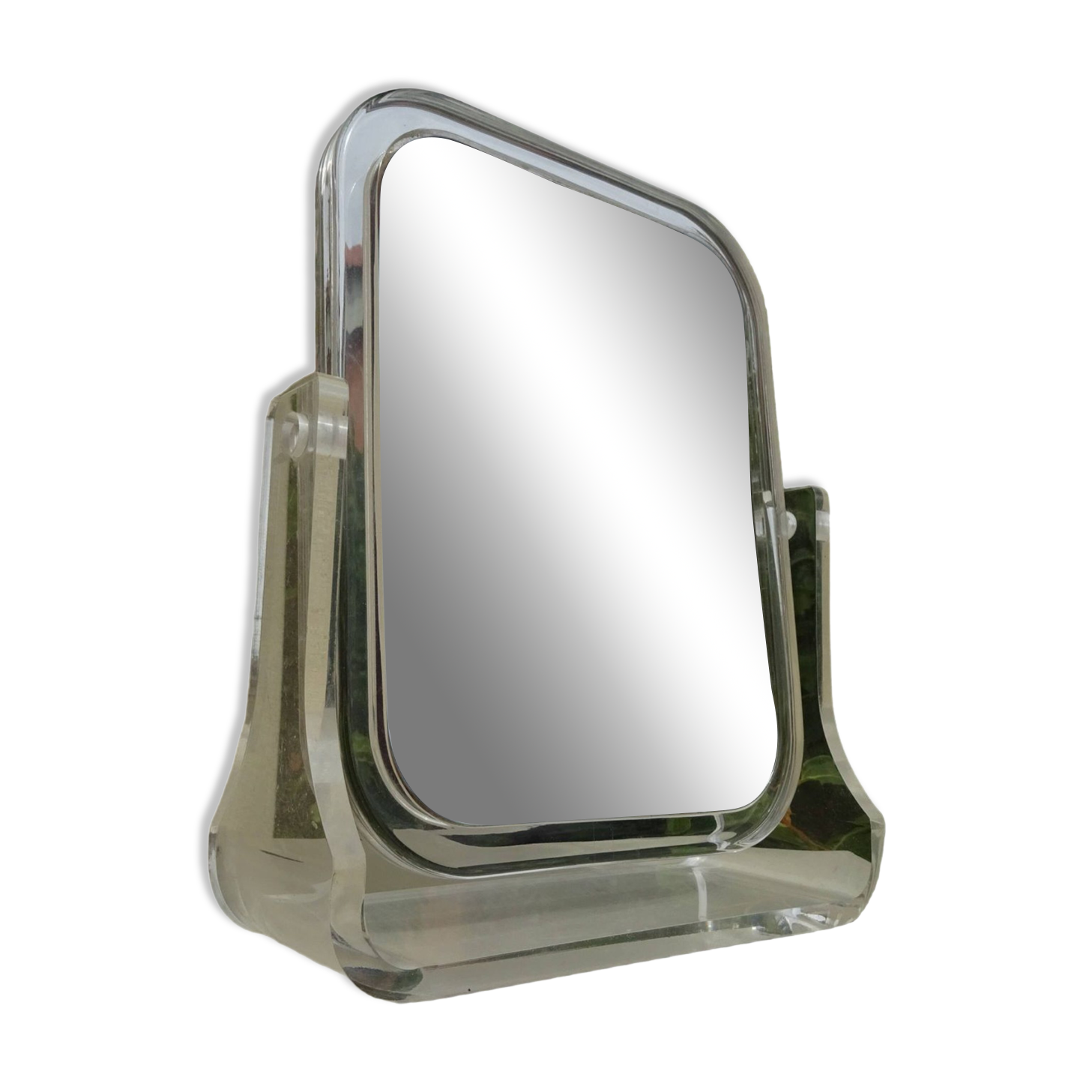 Vintage double-sided plexiglass mirror from the 60s/70s