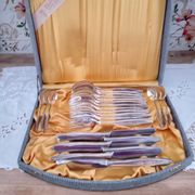 24-piece vintage silver-plated housewife 100 Bader Tafelbestecke Pforzheim