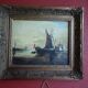 Tableau ancien, marine signée, fin XIXEME