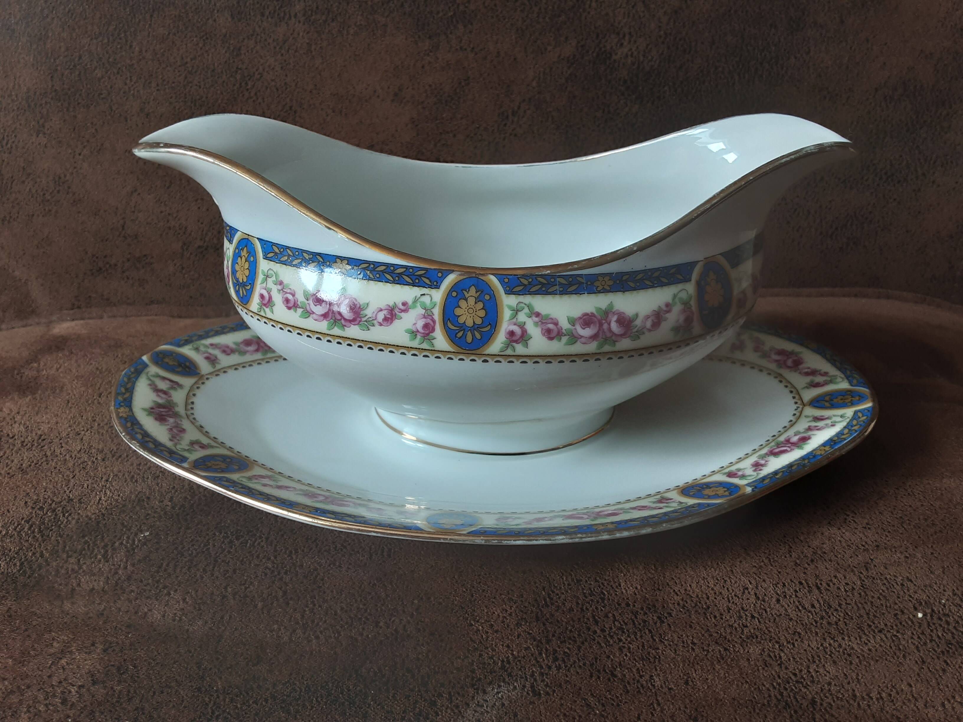 RH Limoges porcelain sauceboat