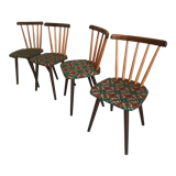 Set of 4 chairs inn 1960's bars and feet compass