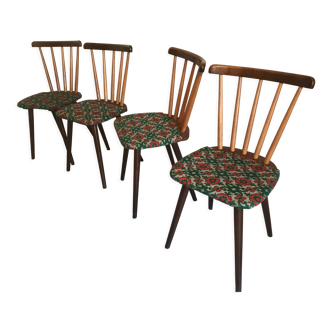 Set of 4 chairs inn 1960's bars and feet compass