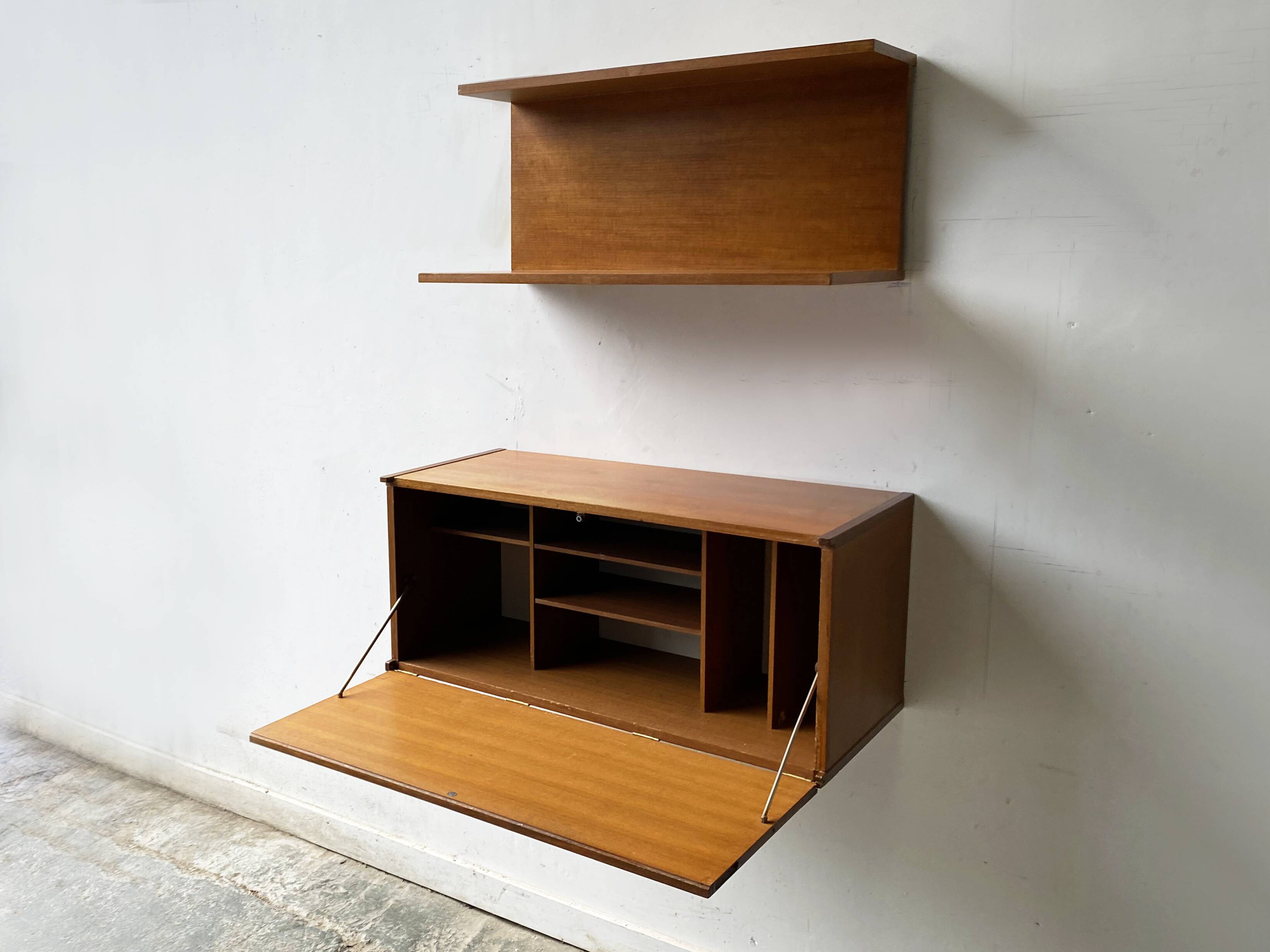 1960’s mid century Beaver & Tapley wall mounted desk unit