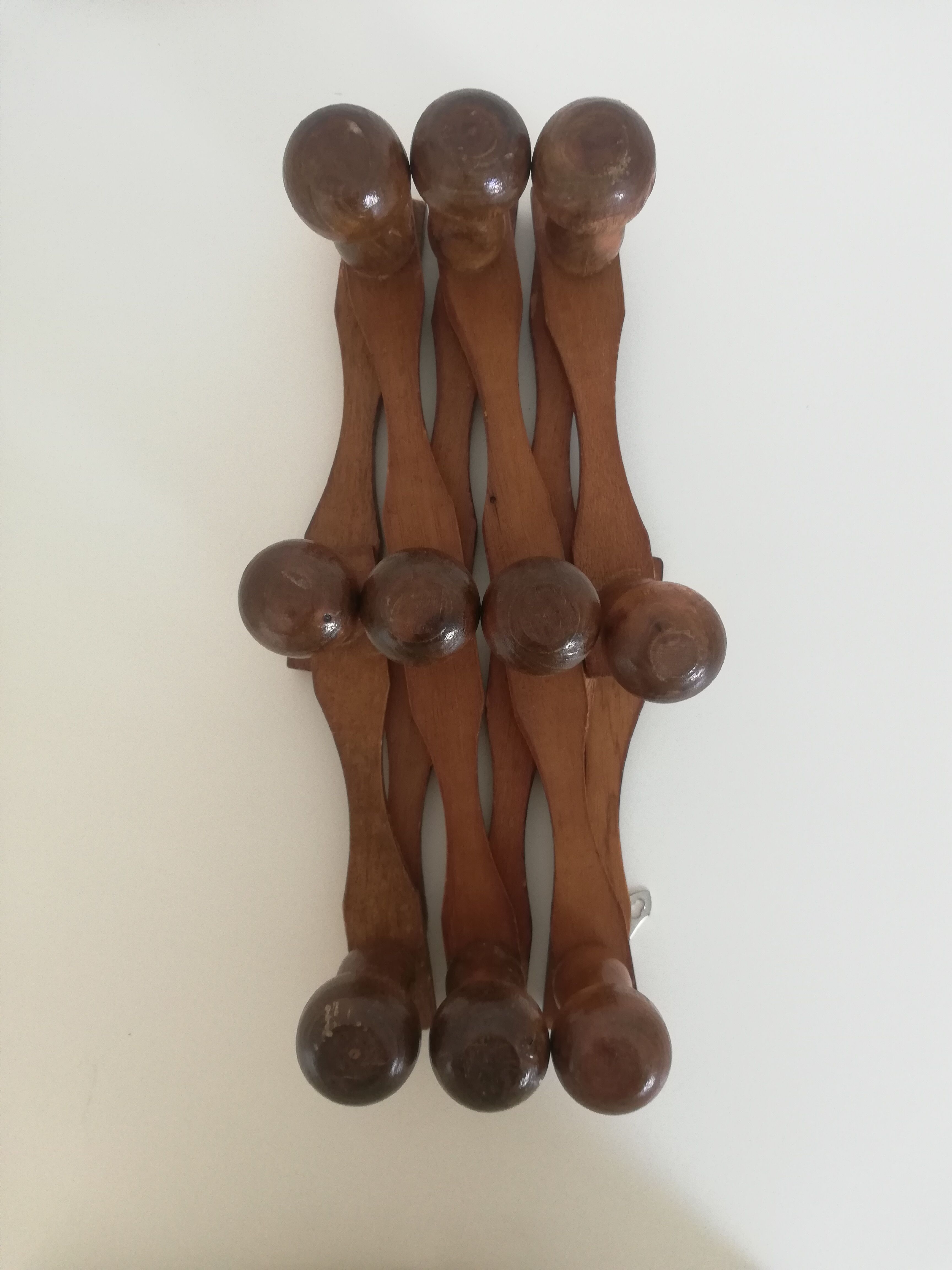 Vintage accordion coat rack