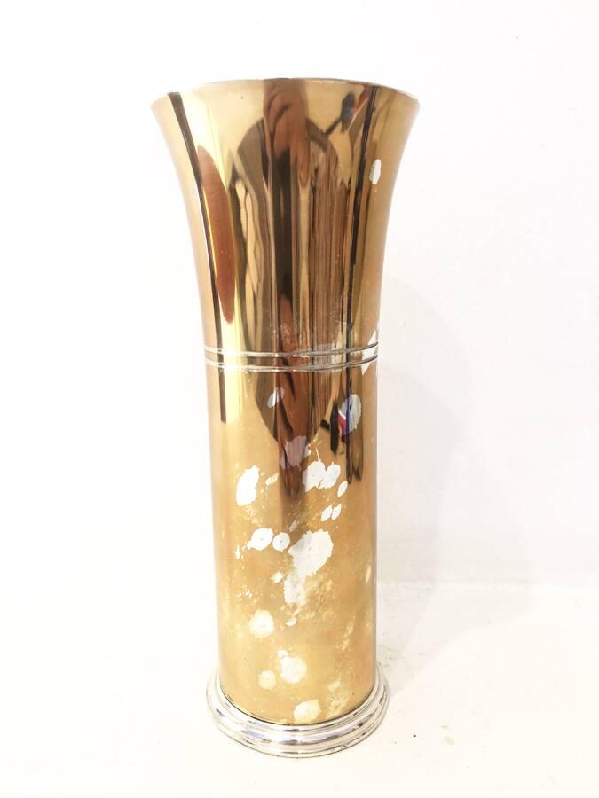 Silver metal vase BSF Germany, 1970