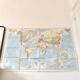 Map planisphere the vintage world 127x81cm 70s
