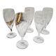 Set 5 flûtes verre ciselé