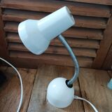 White bedside desk lamp