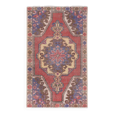 Vintage Turkish handmade rug 137x222 cm