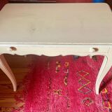 Weathered painted wood side table, TV table