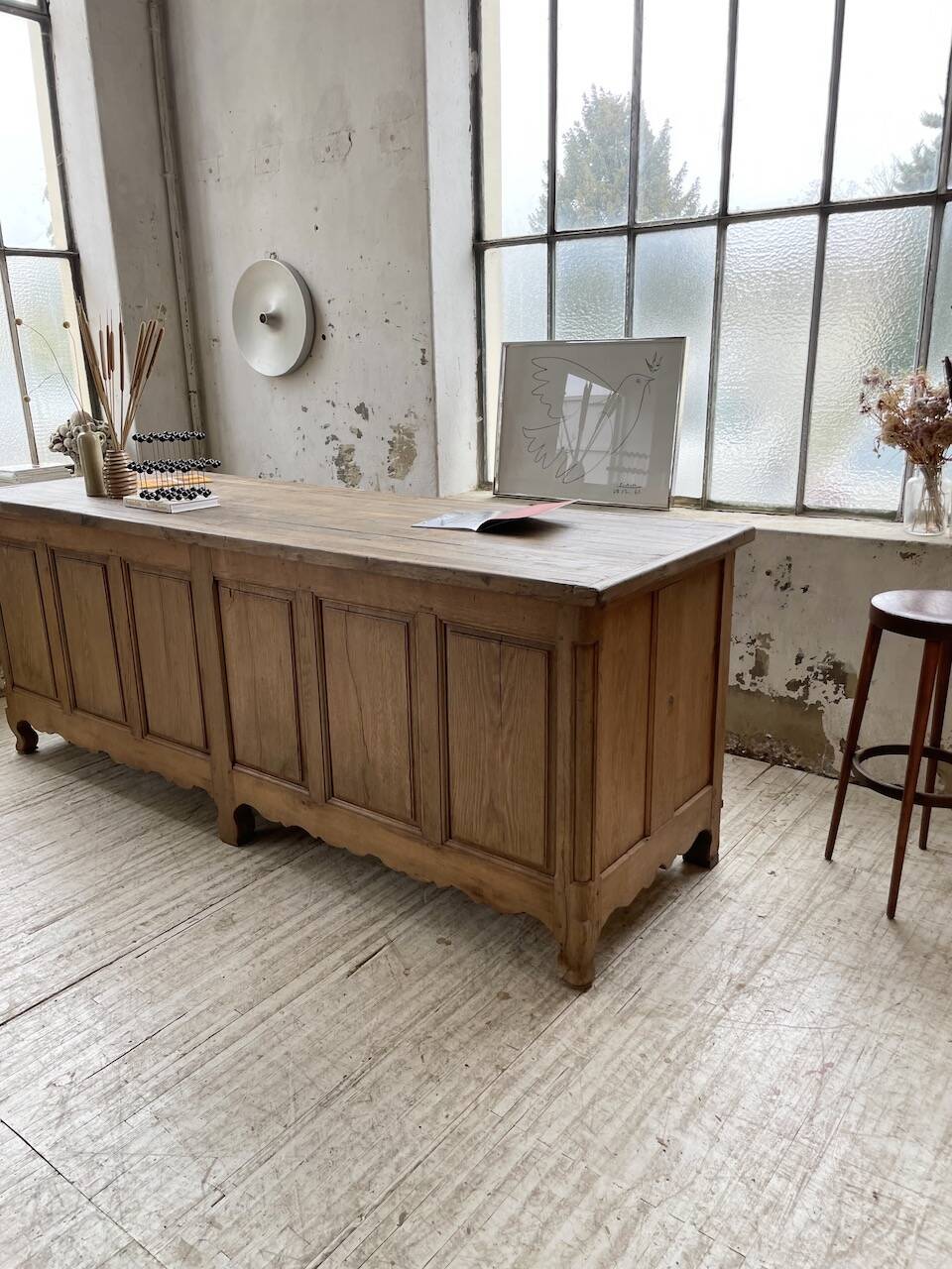 Comptoir en chêne XXL 260 cm