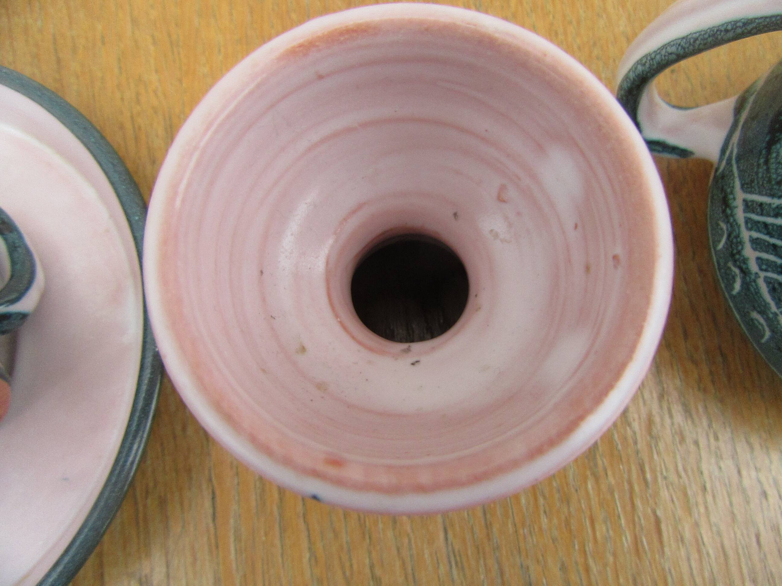 Ceramic set montgolfier yvan roy workshop - egg cup - pot - cup