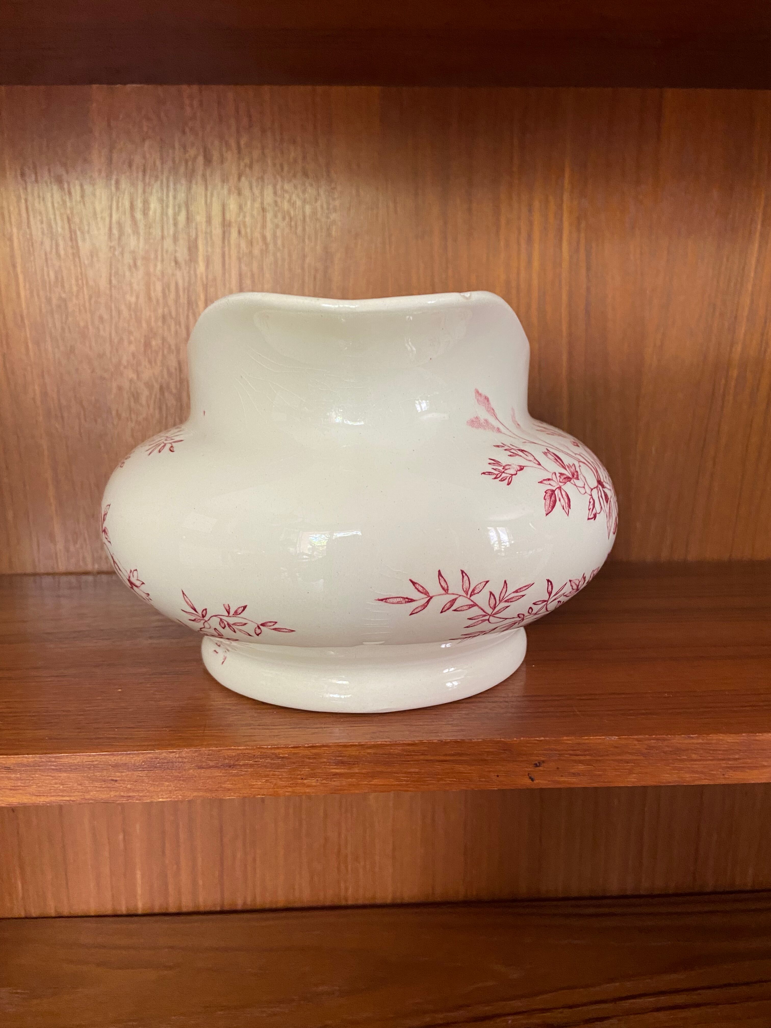 Vintage earthenware pitcher Iron earth