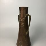 Vase Art Nouveau WMF copper and brass, circa 1900.