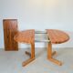Oval extendable pine dining table in Danish style