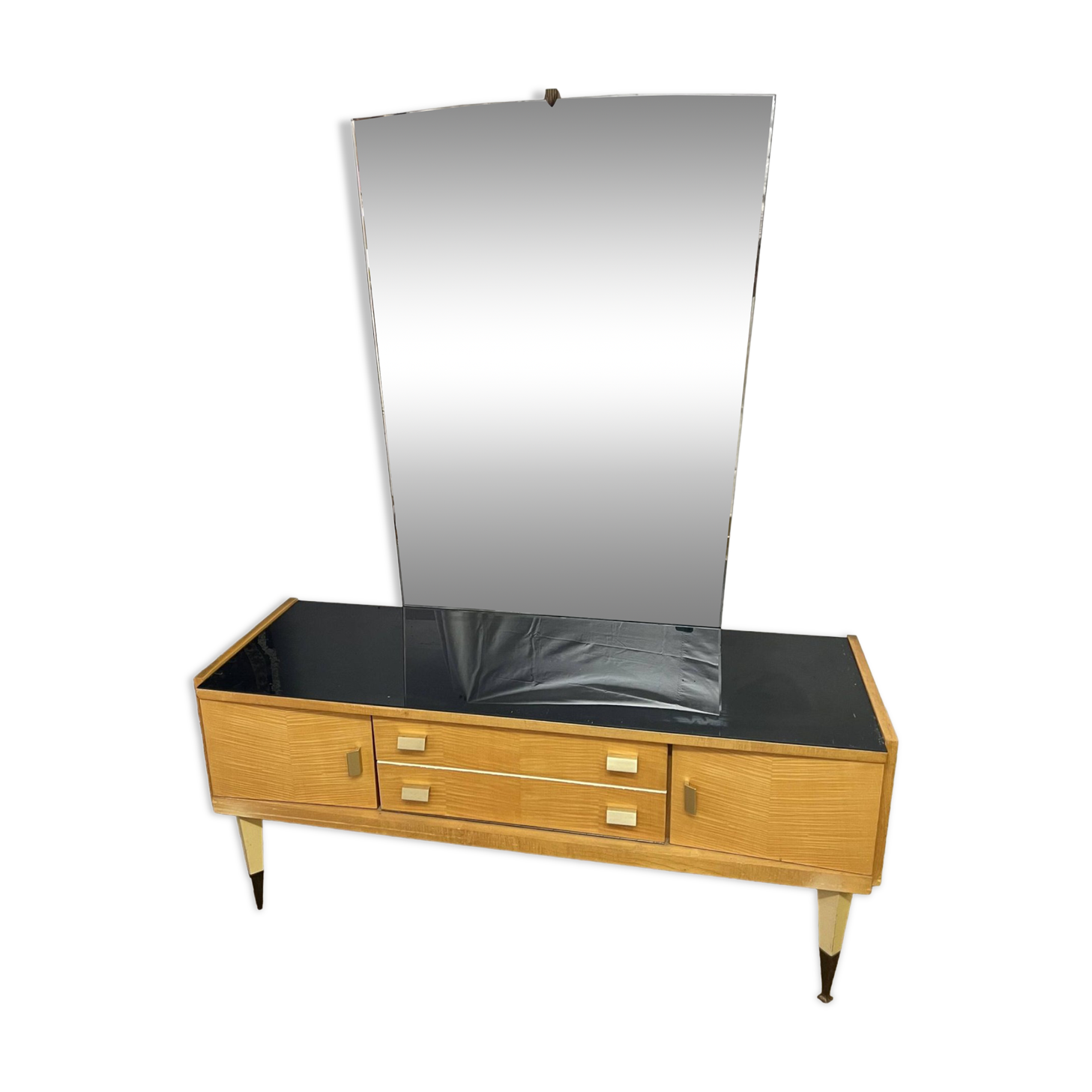 Vintage dressing table from the 50s in birch wood