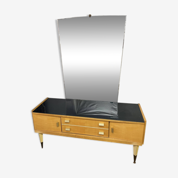 Vintage dressing table from the 50s in birch wood