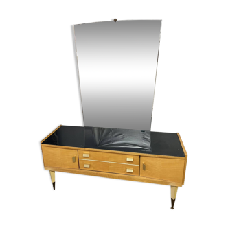 Vintage dressing table from the 50s in birch wood