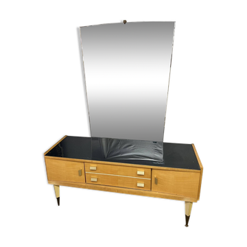 Vintage dressing table from the 50s in birch wood