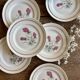 Set of 10 vintage dessert plates - Moulin des Loups