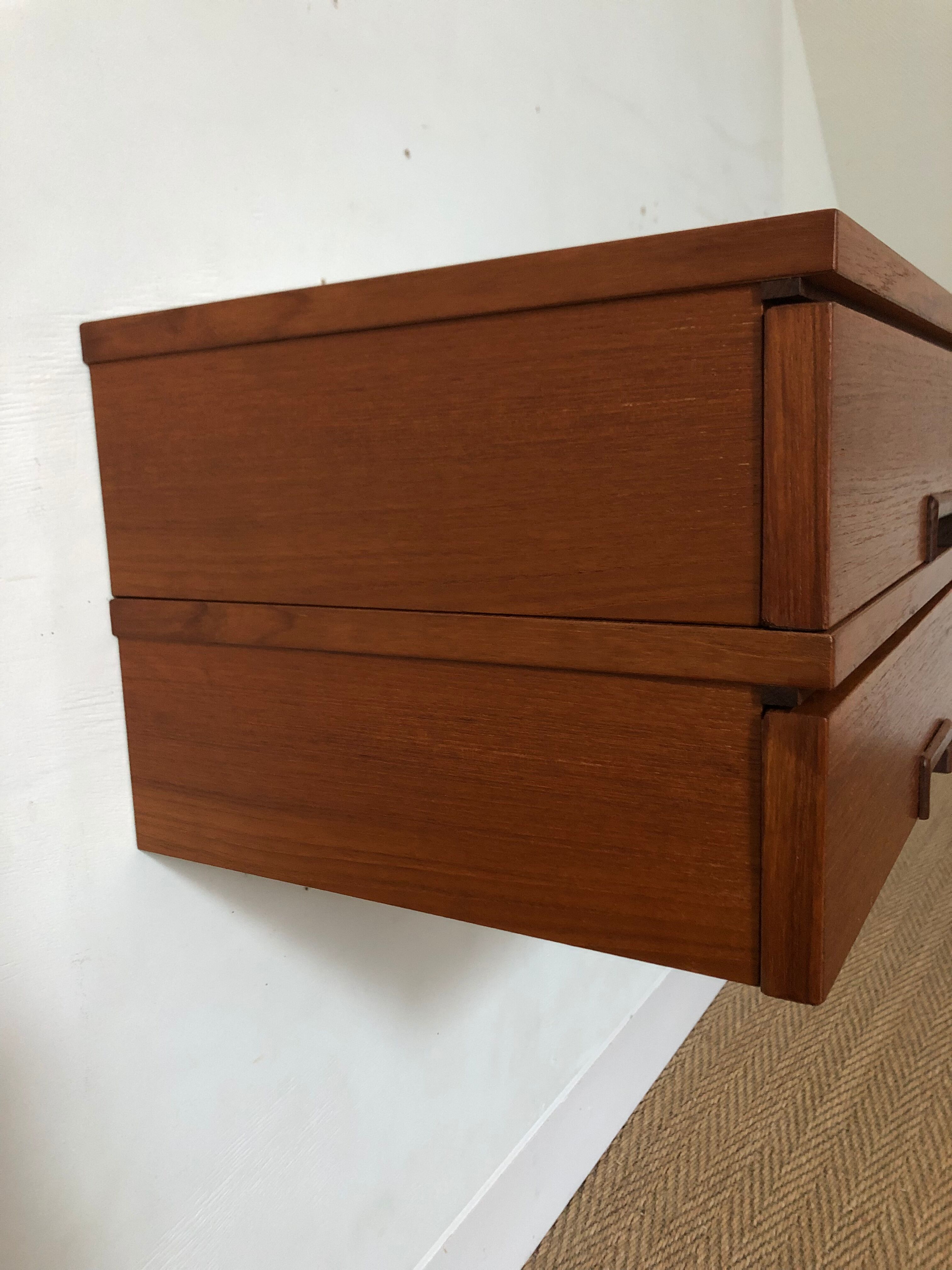 Pair of wall bedside tables