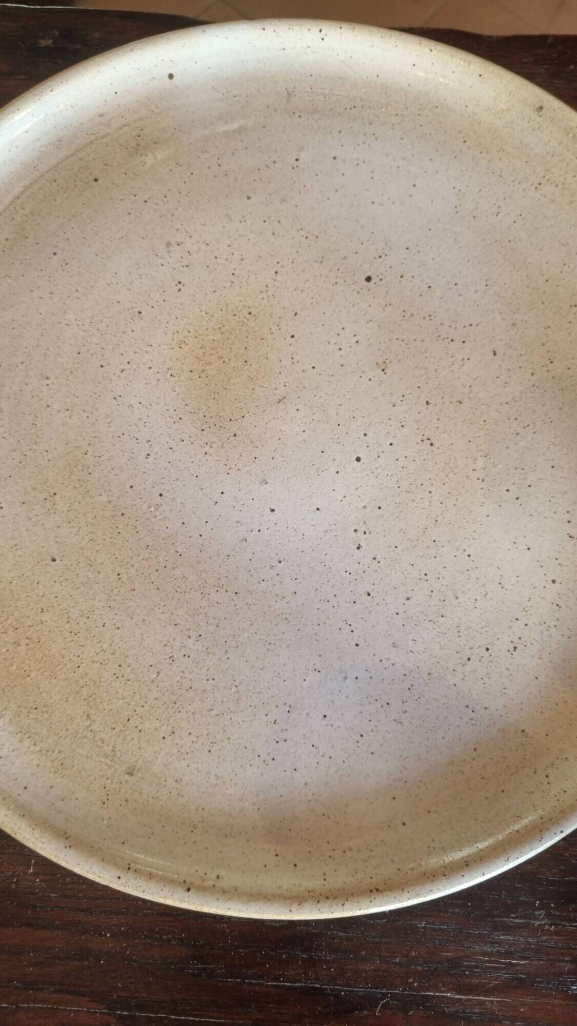 Large pie or cheese dish in stoneware