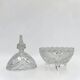 cut crystal sugar bowl with lid Pinwheel pattern crystal sweet jar