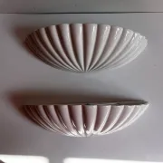 Shell-shaped ceramic wall light Italian