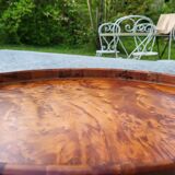 Oval wooden tray