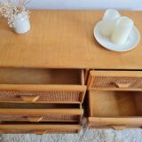 Rattan chest of drawers circa 1960s