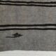 Striped Pattern Gray & Black Vintage Kilim Rug, 188x267Cm