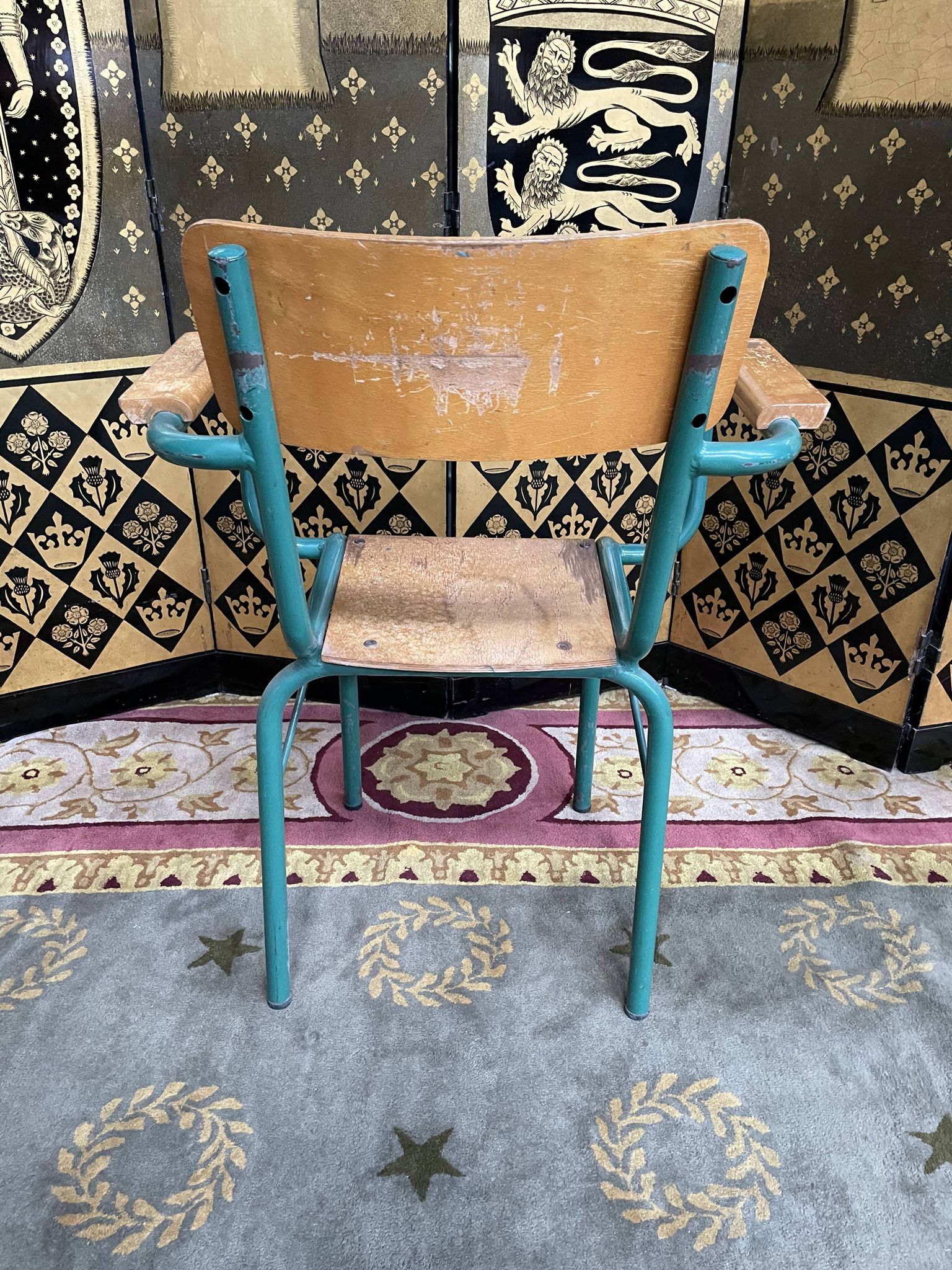 Schoolmaster's desk with armchair