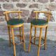 Paire de tabourets de bar bois courbé 1960