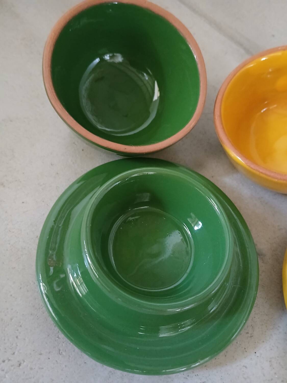 2 mini ceramic butter dishes