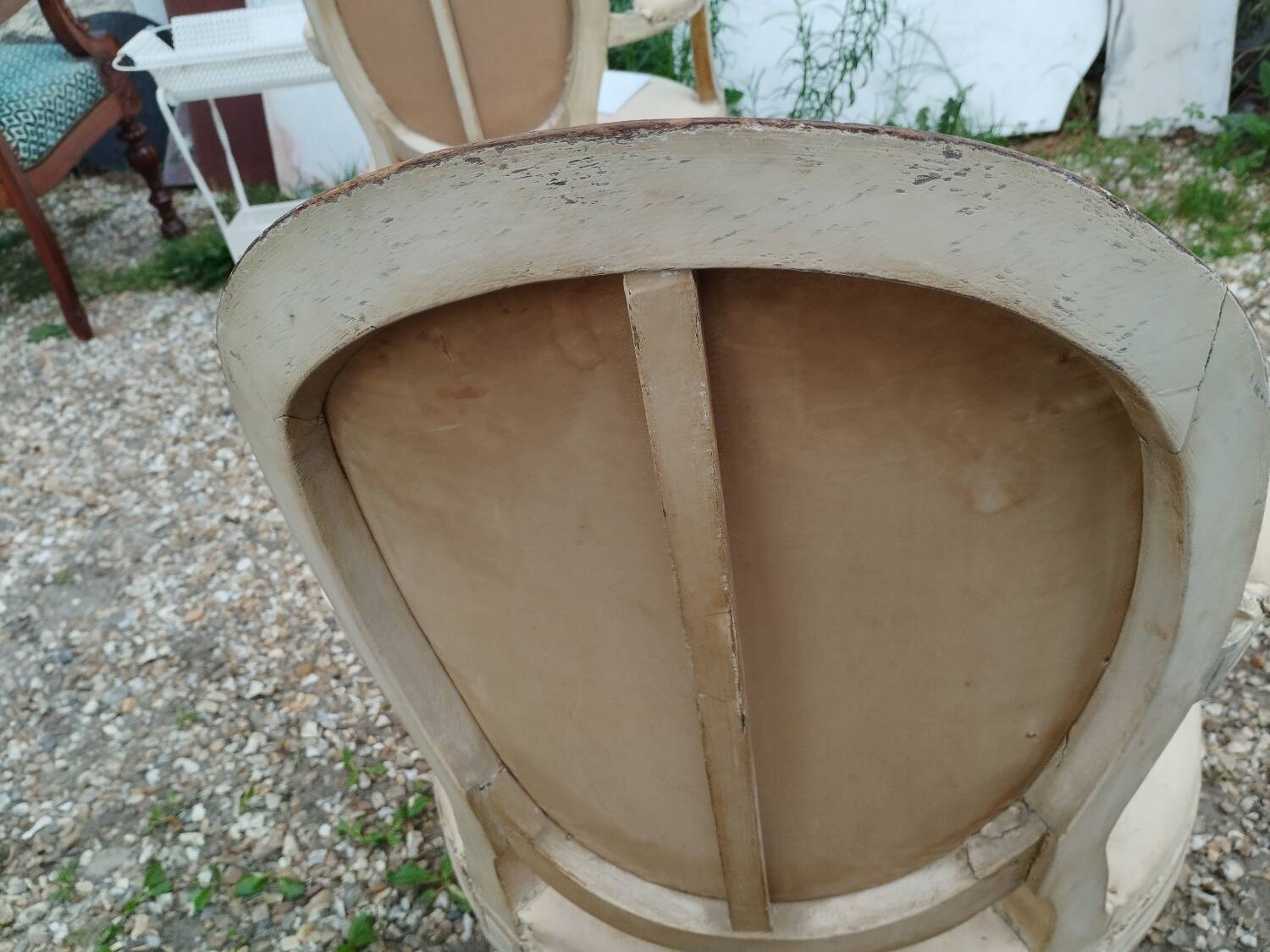 Antique armchair in Louis XVI style, 19th century.