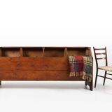 Antique 19th century rustic French trough or alternative storage unit in pi