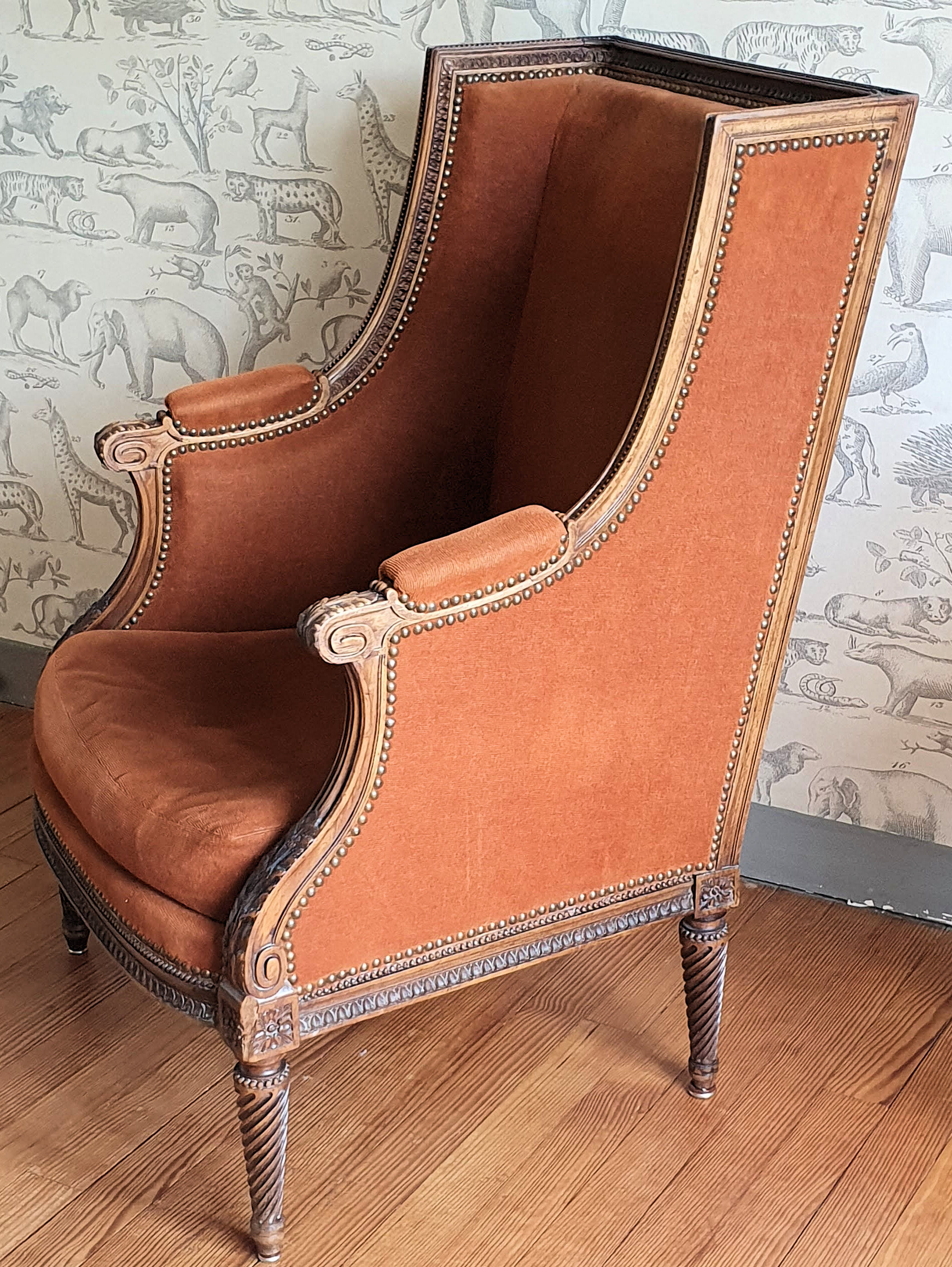 Eared shepherdess armchair