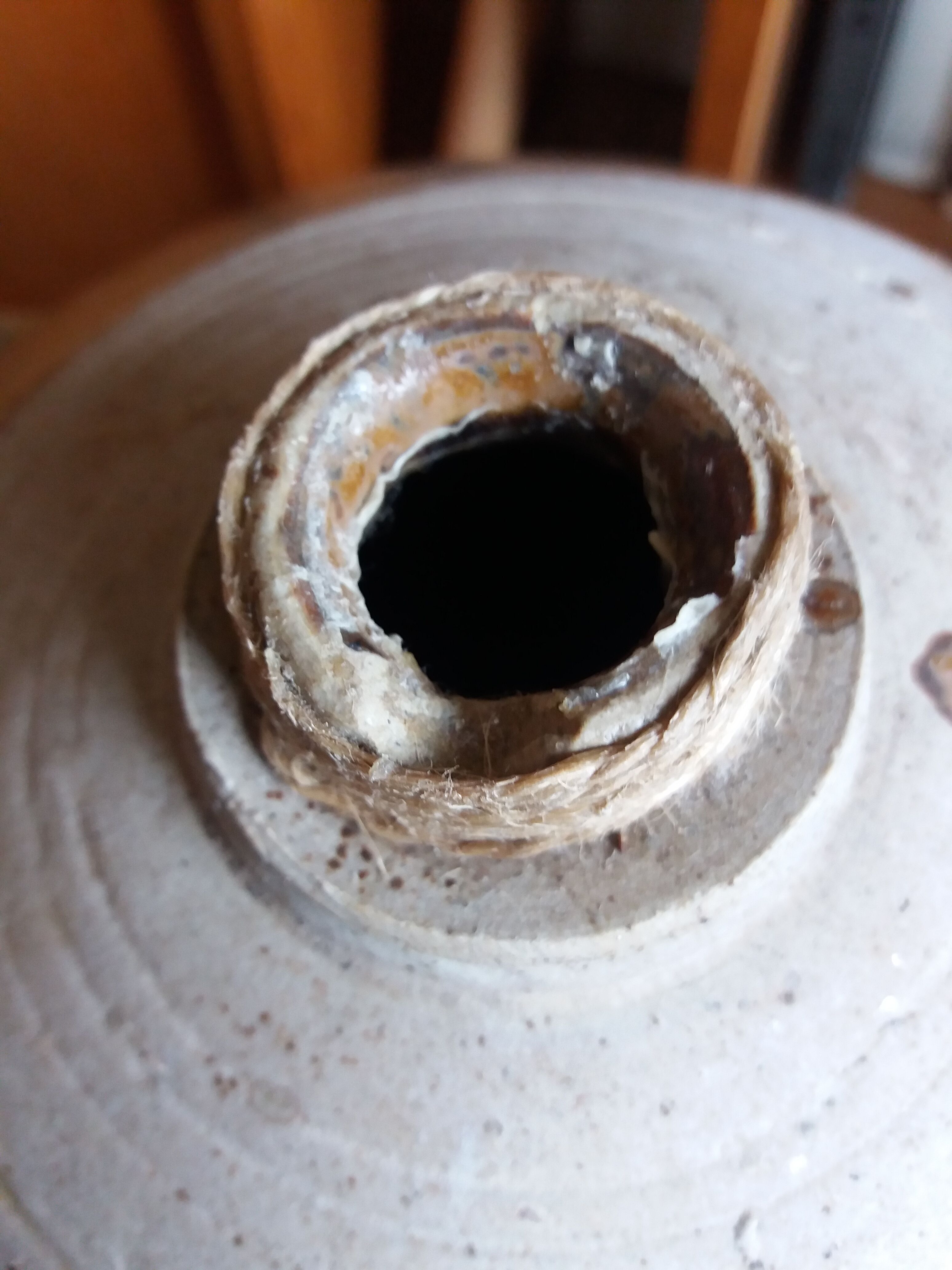 Stoneware vinegar jar